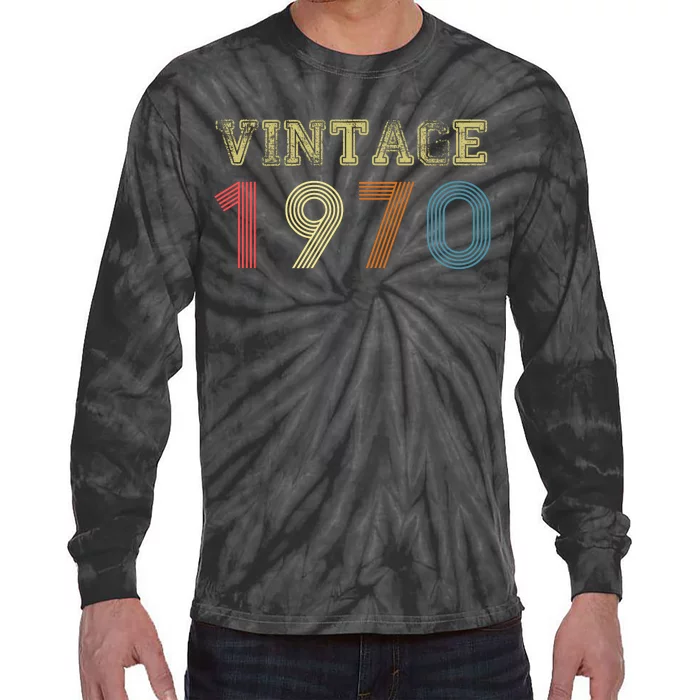 VINTAGE 1970 RETRO 1970 Tie-Dye Long Sleeve Shirt