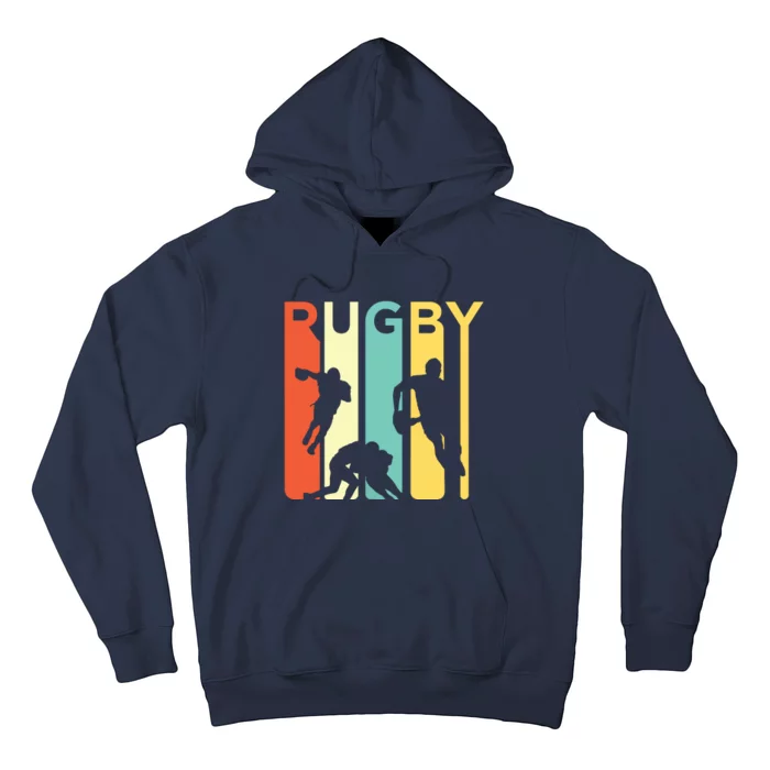 Vintage 1970s Style Rugby Rugby Sports Gift Hoodie