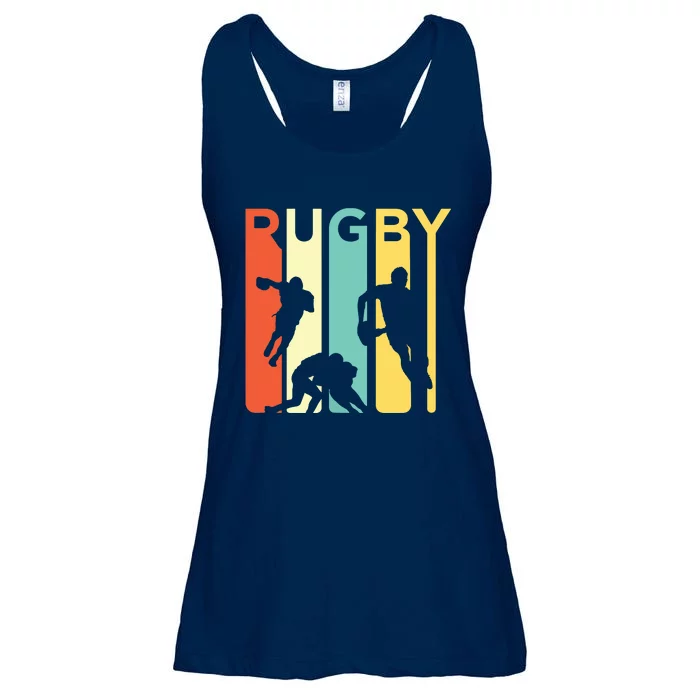 Vintage 1970s Style Rugby Rugby Sports Gift Ladies Essential Flowy Tank