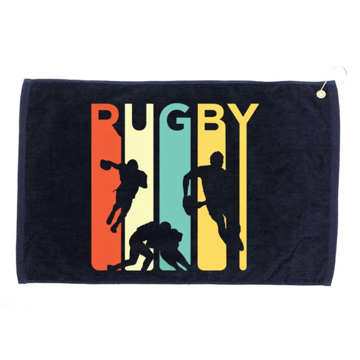 Vintage 1970s Style Rugby Rugby Sports Gift Grommeted Golf Towel