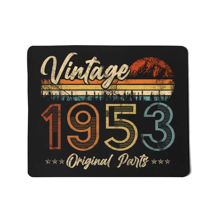 Vintage 1953 Shirt 70th Birthday Gifts 70 Years Old Bday Mousepad