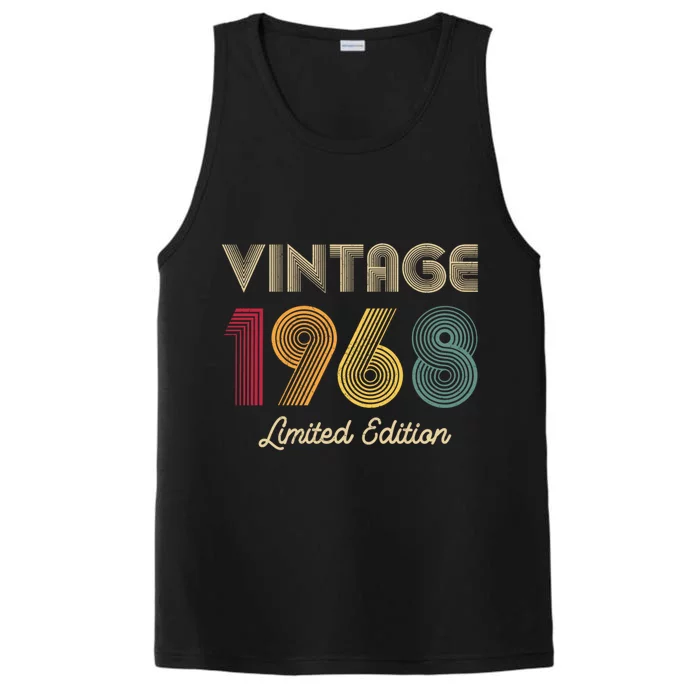 Vintage 1968 Shirt  Wo 55th Birthday 55 Year Old Gifts Performance Tank