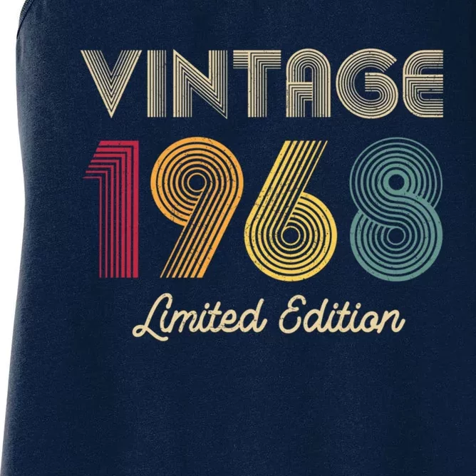 Vintage 1968 Shirt  Wo 55th Birthday 55 Year Old Gifts Women's Racerback Tank