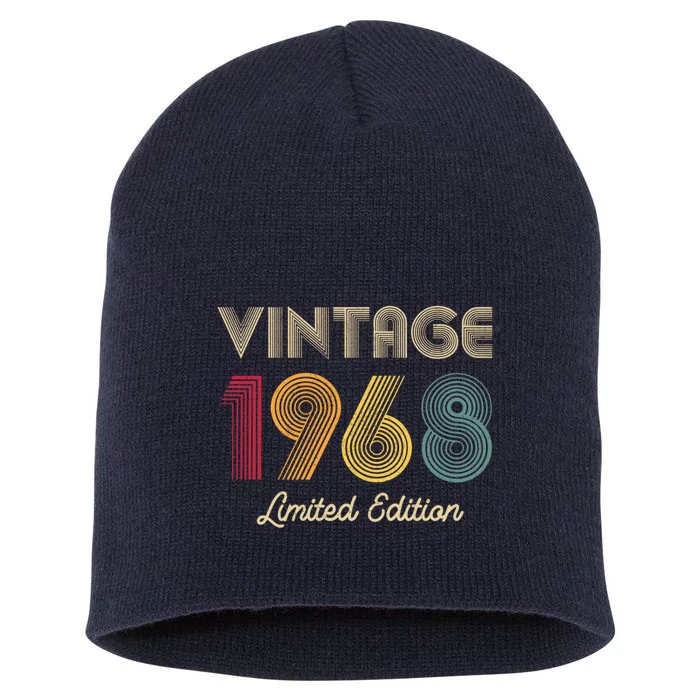 Vintage 1968 Shirt  Wo 55th Birthday 55 Year Old Gifts Short Acrylic Beanie