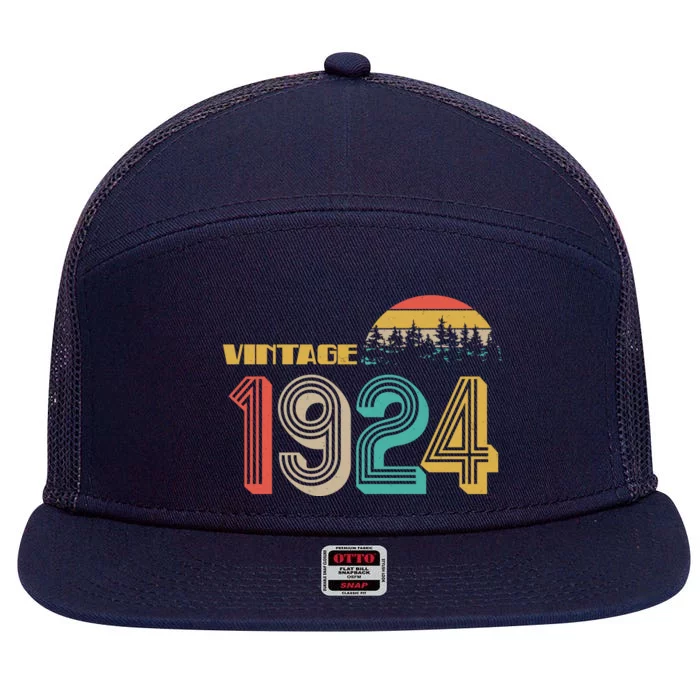 Vintage 1924 Sun Wilderness 100th Birthday 7 Panel Mesh Trucker Snapback Hat