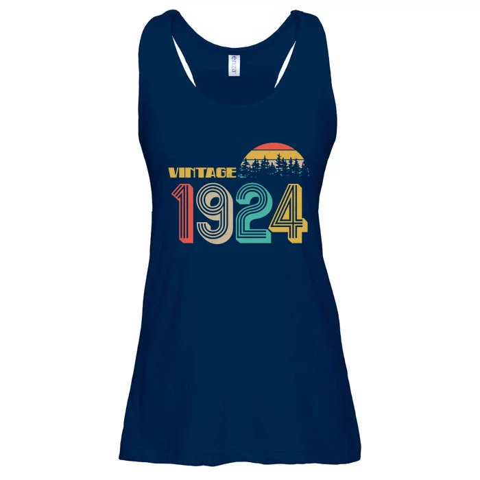 Vintage 1924 Sun Wilderness 100th Birthday Ladies Essential Flowy Tank