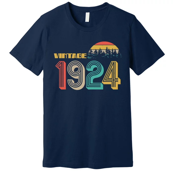 Vintage 1924 Sun Wilderness 100th Birthday Premium T-Shirt