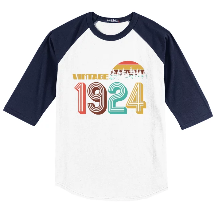 Vintage 1924 Sun Wilderness 100th Birthday Baseball Sleeve Shirt