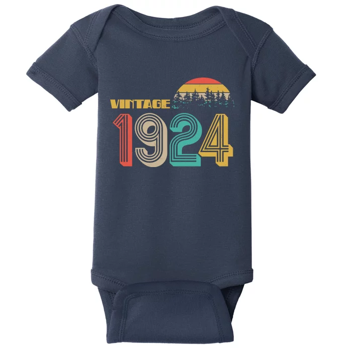 Vintage 1924 Sun Wilderness 100th Birthday Baby Bodysuit