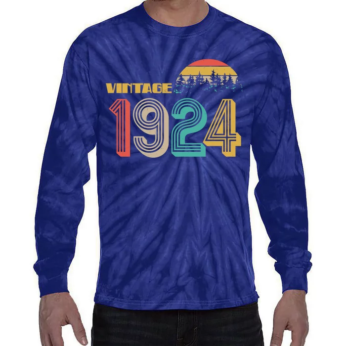 Vintage 1924 Sun Wilderness 100th Birthday Tie-Dye Long Sleeve Shirt