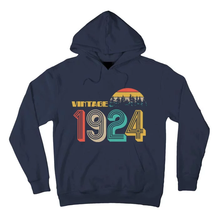 Vintage 1924 Sun Wilderness 100th Birthday Tall Hoodie