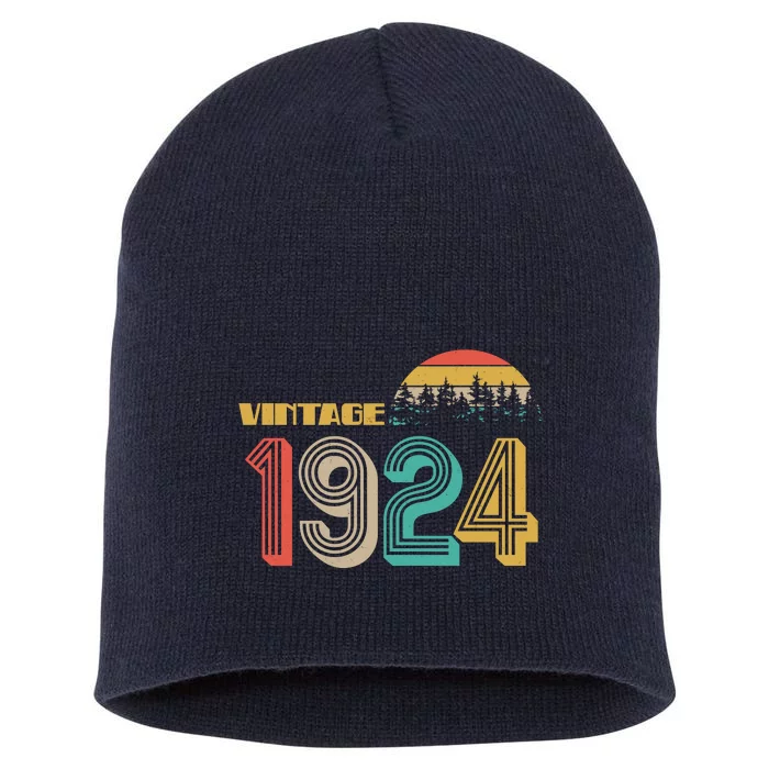 Vintage 1924 Sun Wilderness 100th Birthday Short Acrylic Beanie