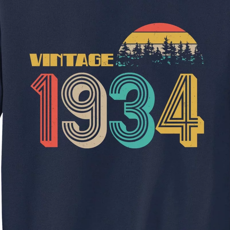 Vintage 1934 Sun Wilderness 90th Birthday Tall Sweatshirt