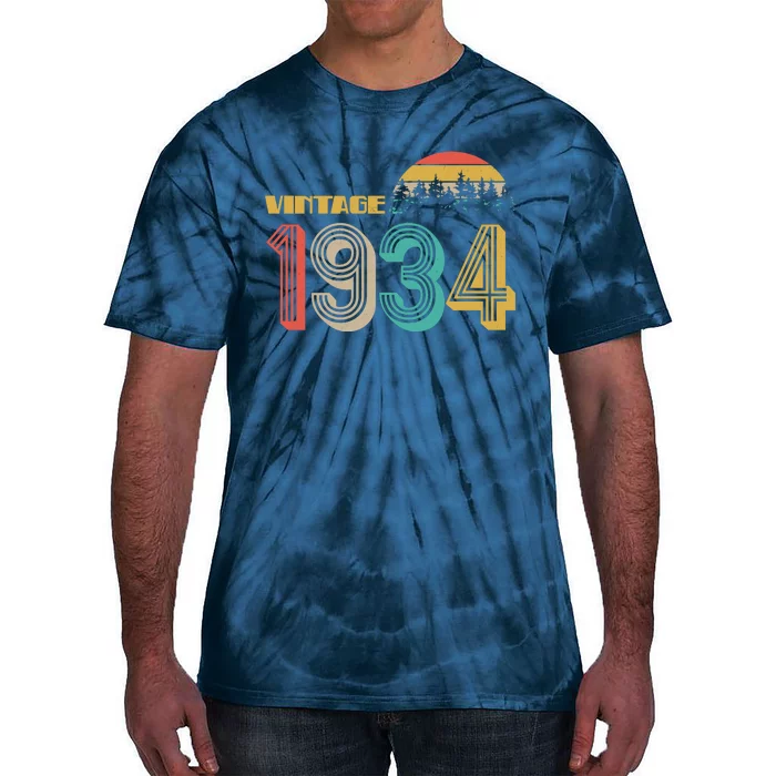 Vintage 1934 Sun Wilderness 90th Birthday Tie-Dye T-Shirt