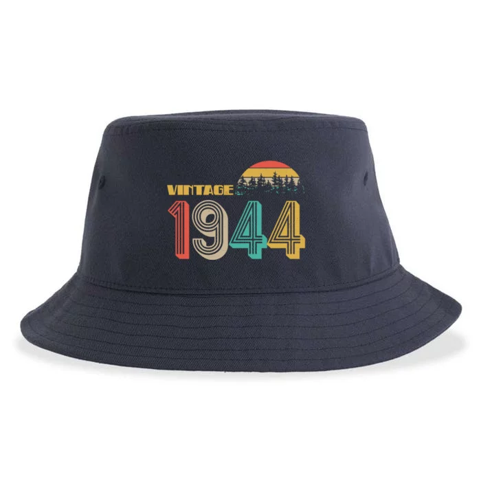 Vintage 1944 Sun Wilderness 80th Birthday Sustainable Bucket Hat