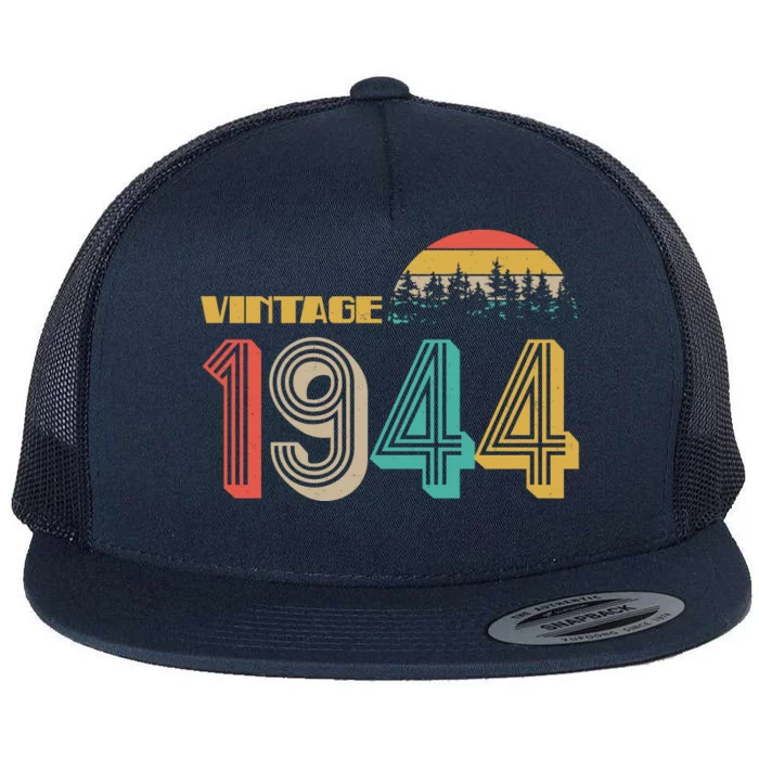 Vintage 1944 Sun Wilderness 80th Birthday Flat Bill Trucker Hat