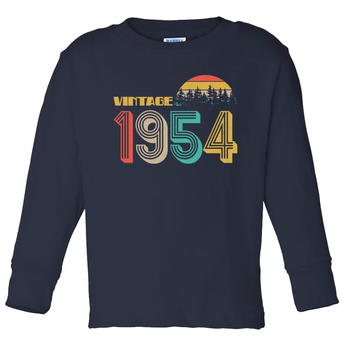 Vintage 1954 Sun Wilderness 70th Birthday Toddler Long Sleeve Shirt