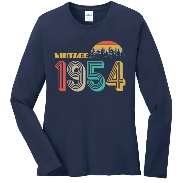 Vintage 1954 Sun Wilderness 70th Birthday Ladies Long Sleeve Shirt