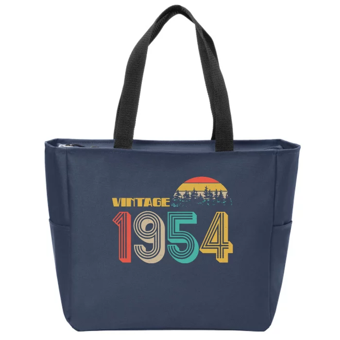 Vintage 1954 Sun Wilderness 70th Birthday Zip Tote Bag