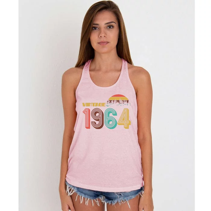 Vintage 1964 Sun Wilderness 60th Birthday Women's Knotted Racerback Tank