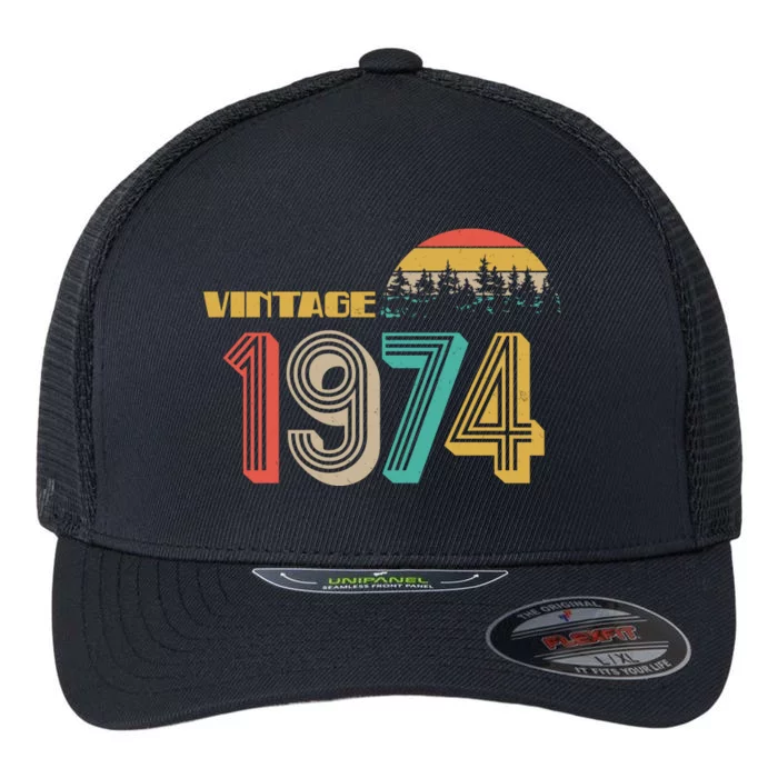 Vintage 1974 Sun Wilderness 50th Birthday Flexfit Unipanel Trucker Cap