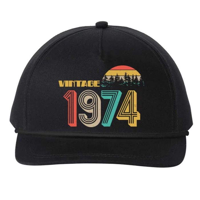 Vintage 1974 Sun Wilderness 50th Birthday Snapback Five-Panel Rope Hat