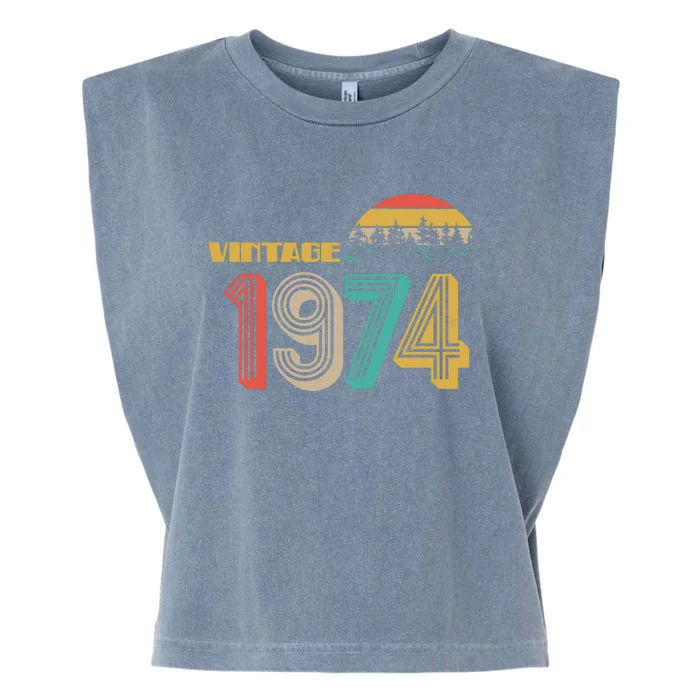 Vintage 1974 Sun Wilderness 50th Birthday Garment-Dyed Women's Muscle Tee