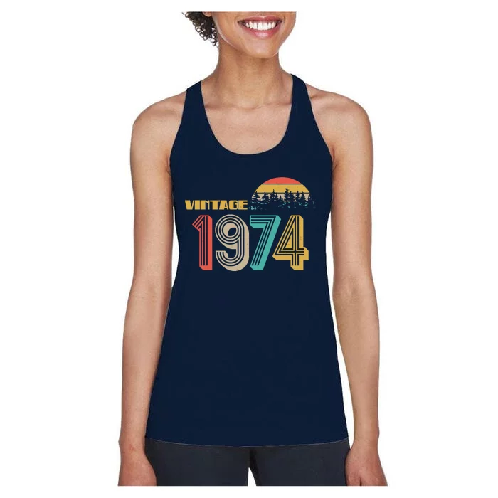 Vintage 1974 Sun Wilderness 50th Birthday Women's Racerback Tank