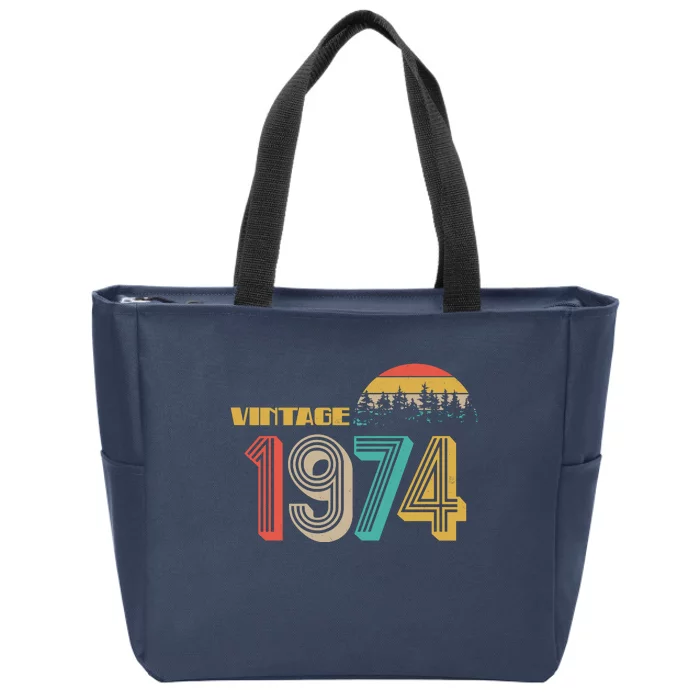 Vintage 1974 Sun Wilderness 50th Birthday Zip Tote Bag