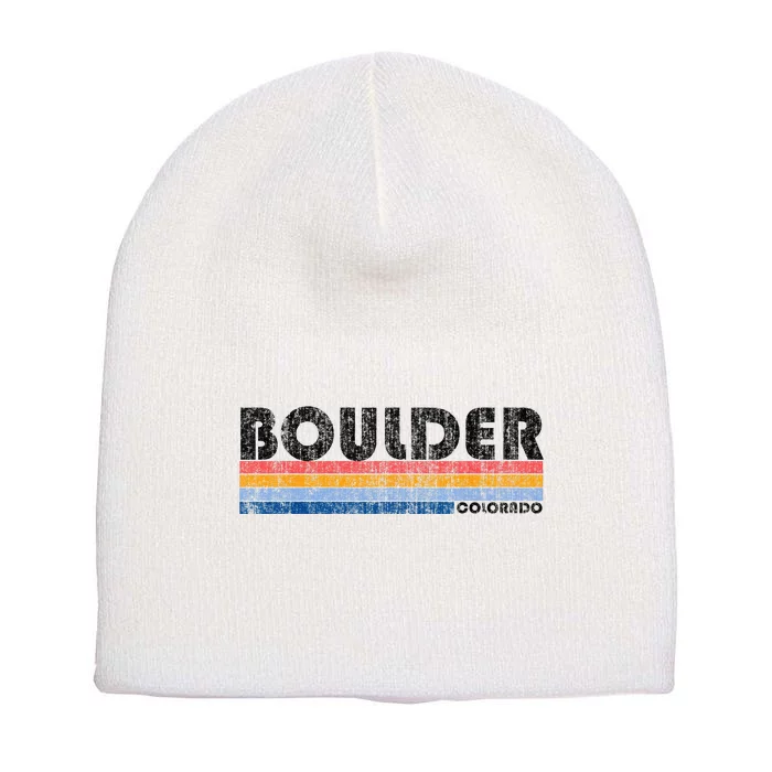 Vintage 1980s Style Boulder CO Short Acrylic Beanie