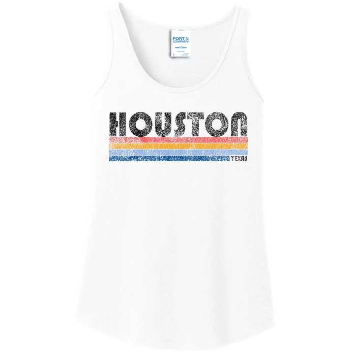 Vintage 1980s Style Houston Texas Ladies Essential Tank