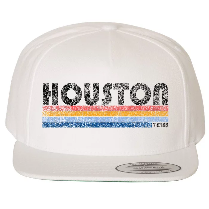 Vintage 1980s Style Houston Texas Wool Snapback Cap