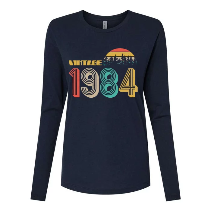 Vintage 1984 Sun Wilderness 40th Birthday Womens Cotton Relaxed Long Sleeve T-Shirt