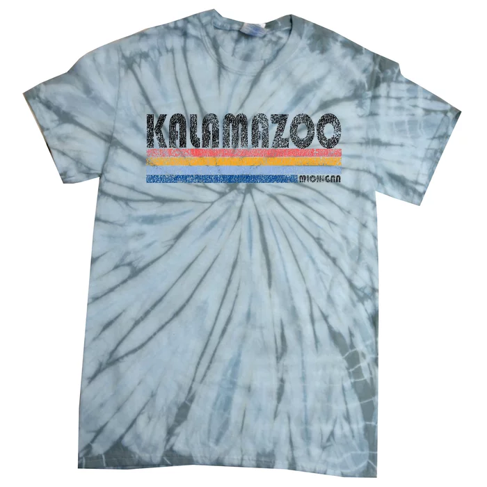 Vintage 1980s Style Kalamazoo Michigan Tie-Dye T-Shirt