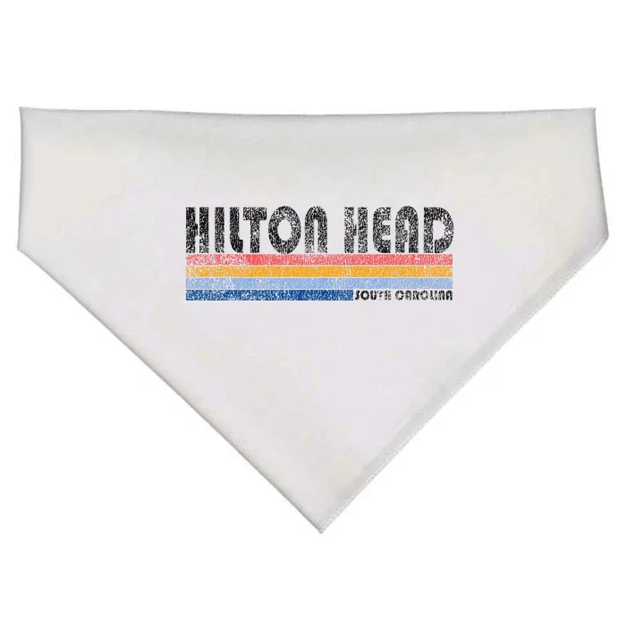 Vintage 1980s Style Hilton Head South Carolina USA-Made Doggie Bandana