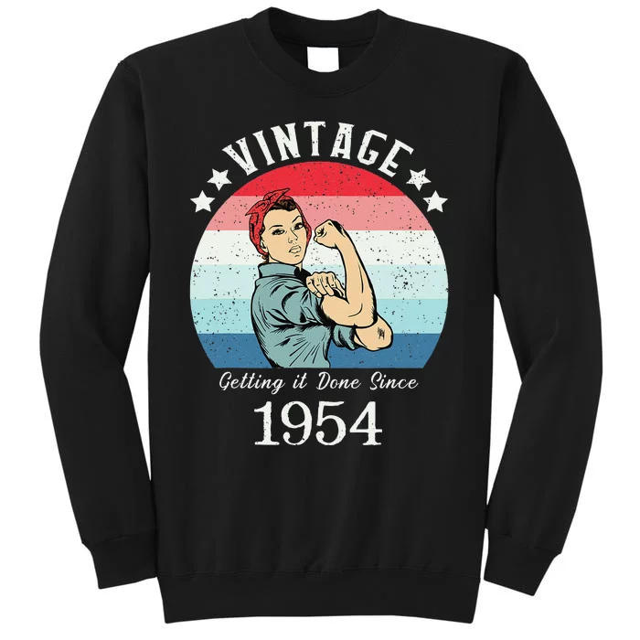 Vintage 1954 Strong Womens Rosie Birthday Gifts For Her Tall Sweatshirt