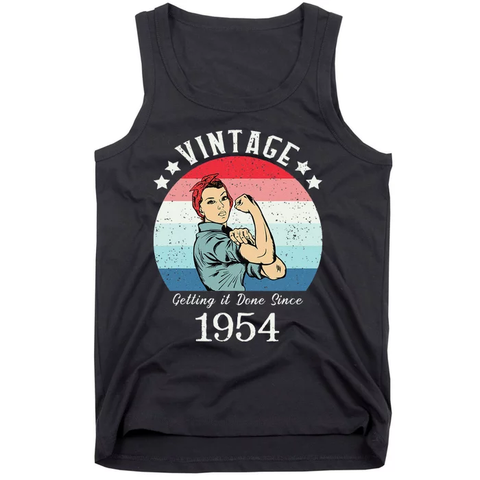 Vintage 1954 Strong Womens Rosie Birthday Gifts For Her Tank Top