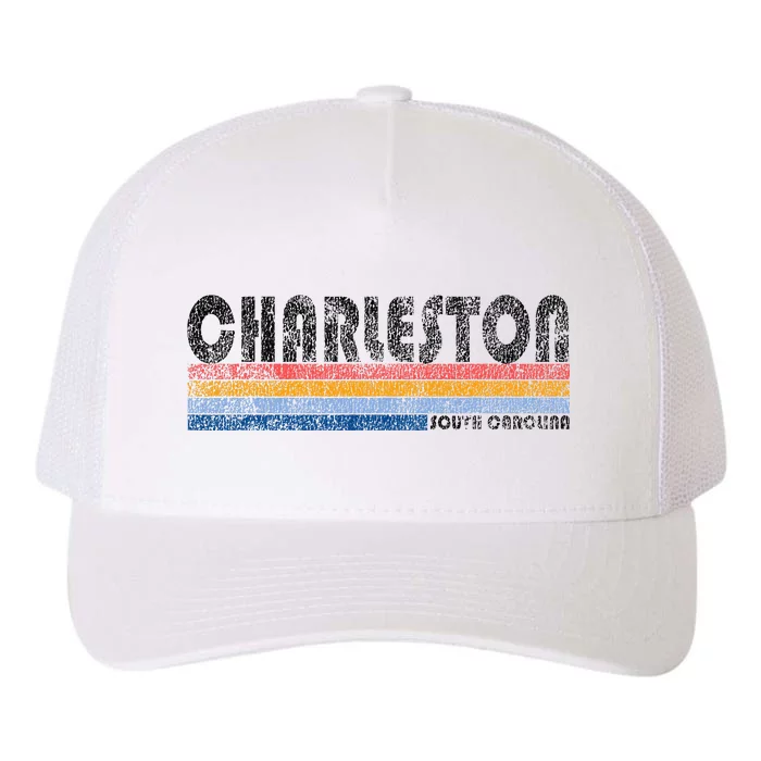 Vintage 1980s Style Charleston South Carolina Yupoong Adult 5-Panel Trucker Hat