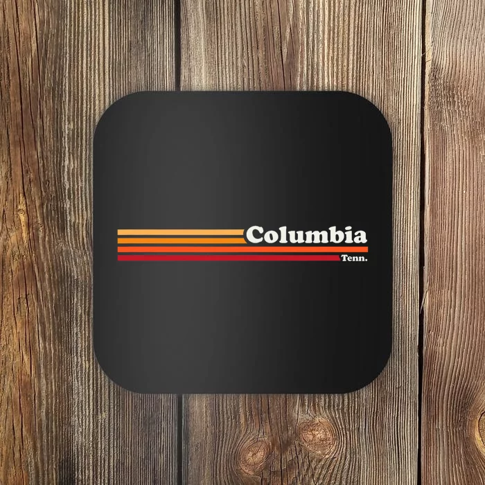 Vintage 1980s Style Columbia Tennessee Coaster