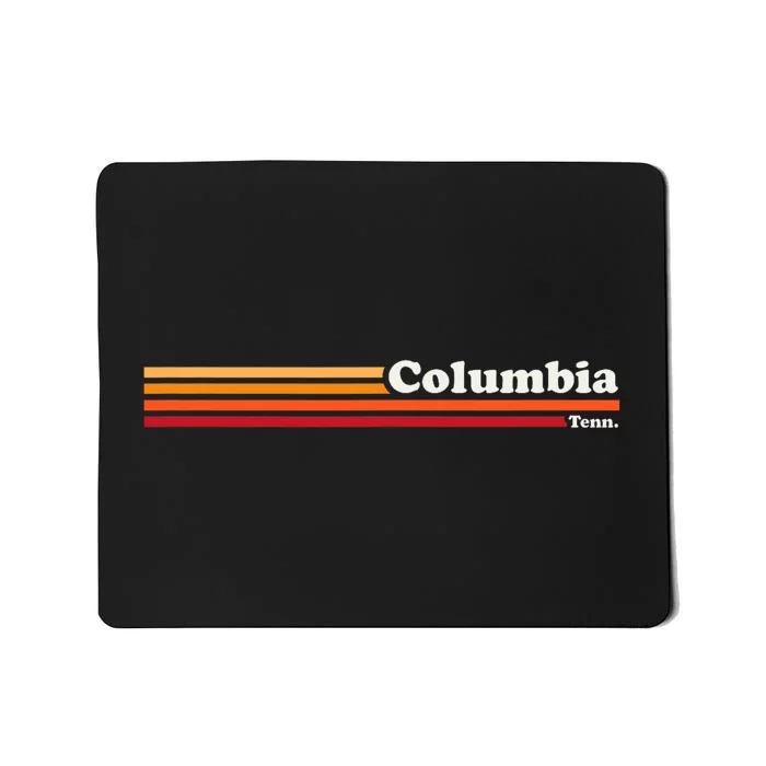 Vintage 1980s Style Columbia Tennessee Mousepad