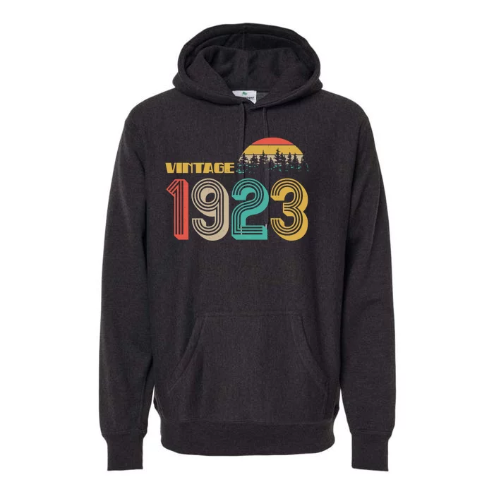 Vintage 1923 Sun Wilderness 100th Birthday Premium Hoodie