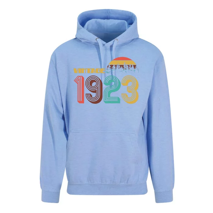 Vintage 1923 Sun Wilderness 100th Birthday Unisex Surf Hoodie