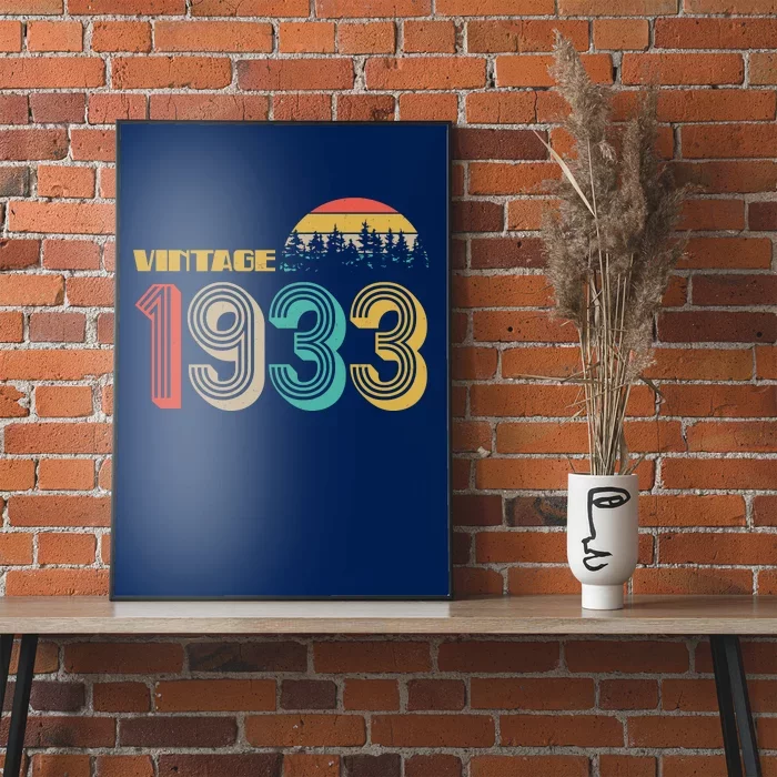 Vintage 1933 Sun Wilderness 90th Birthday Poster