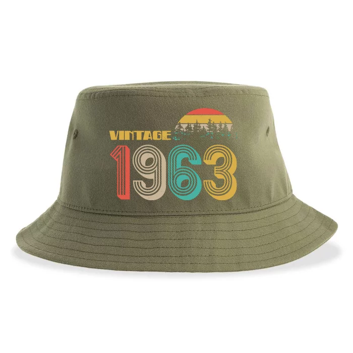 Vintage 1963 Sun Wilderness 60th Birthday Sustainable Bucket Hat