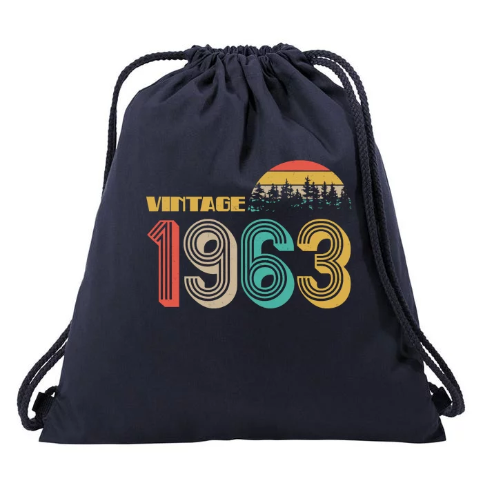 Vintage 1963 Sun Wilderness 60th Birthday Drawstring Bag