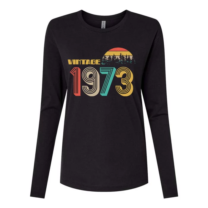 Vintage 1973 Sun Wilderness 50th Birthday Womens Cotton Relaxed Long Sleeve T-Shirt