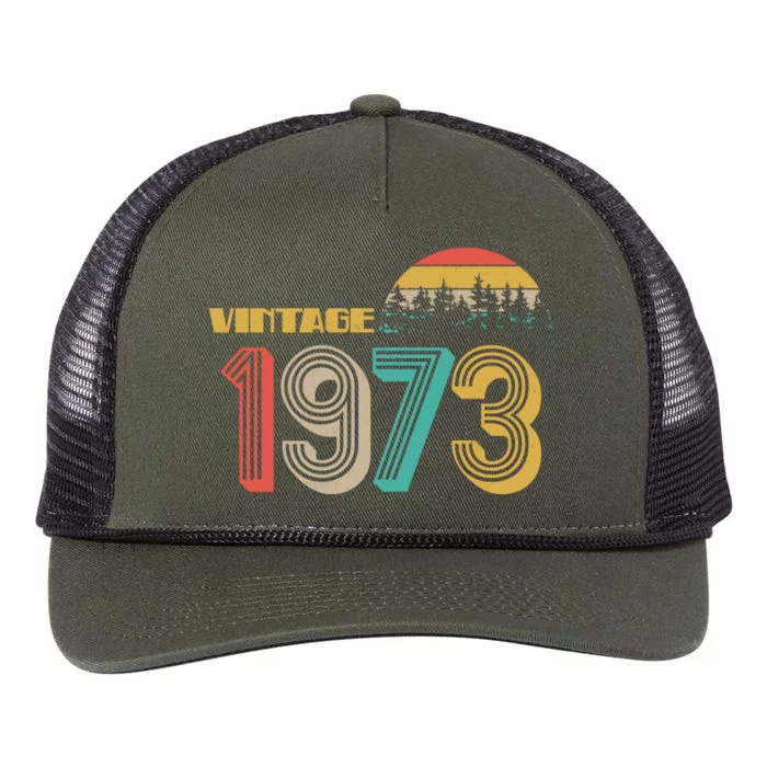 Vintage 1973 Sun Wilderness 50th Birthday Retro Rope Trucker Hat Cap