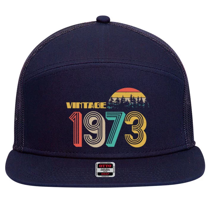 Vintage 1973 Sun Wilderness 50th Birthday 7 Panel Mesh Trucker Snapback Hat