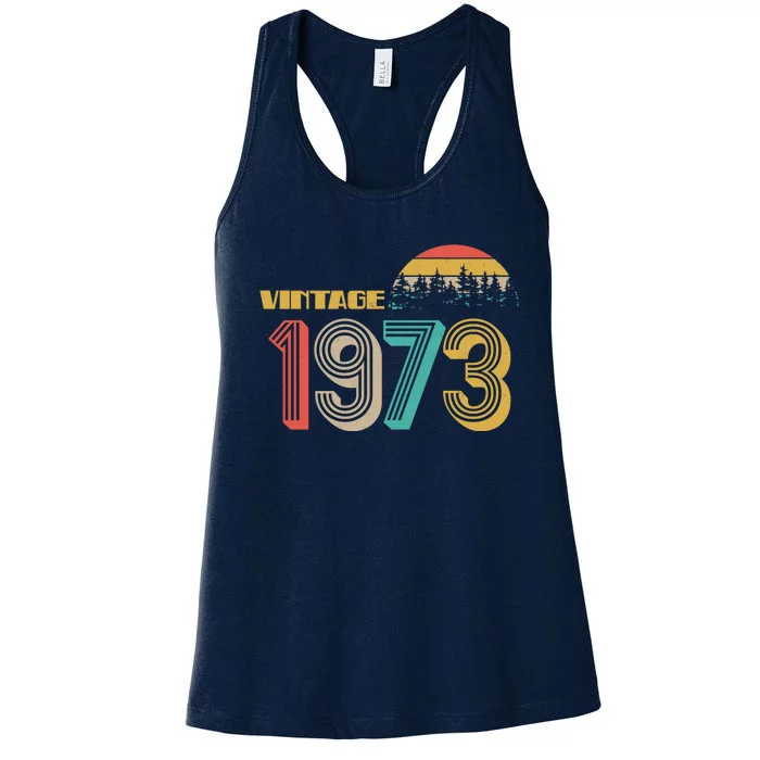 Vintage 1973 Sun Wilderness 50th Birthday Women's Racerback Tank