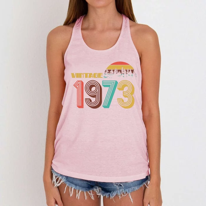 Vintage 1973 Sun Wilderness 50th Birthday Women's Knotted Racerback Tank